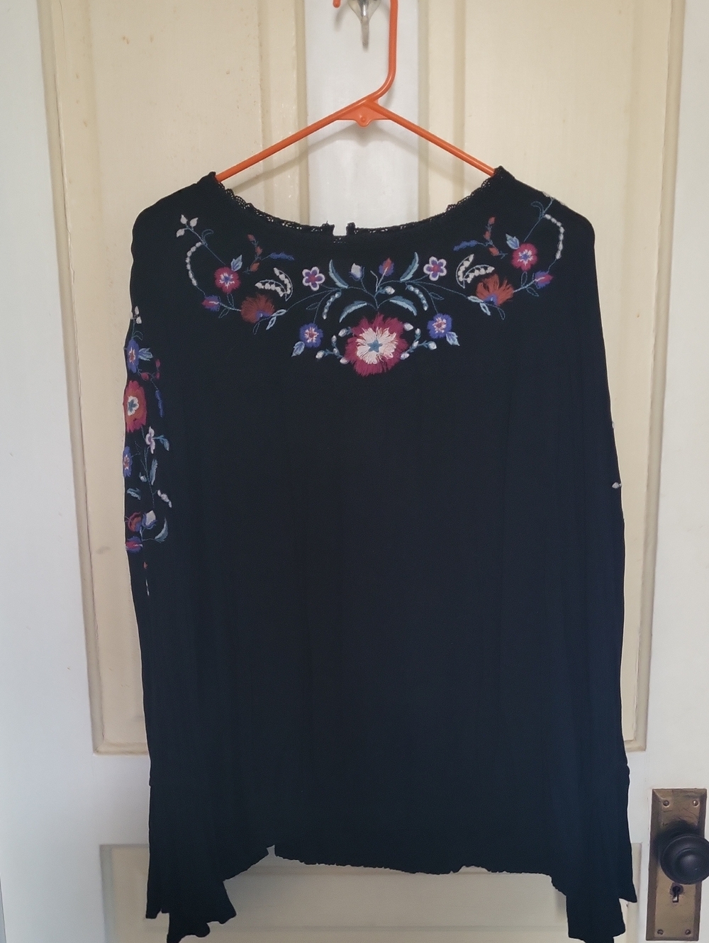 Xhilaration Black Sheer Tank with Lace Trim